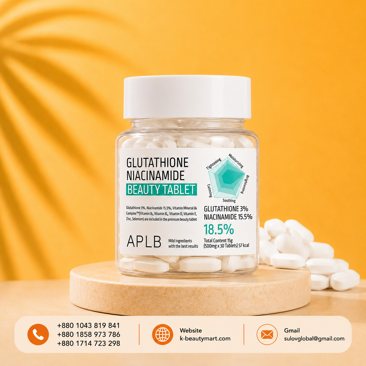 Glutathione Niacinamide Beauty Tablet Glutathione Niacinamide Beauty Tablet